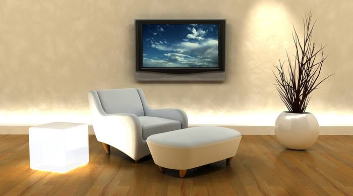 Comfortable lounge with television