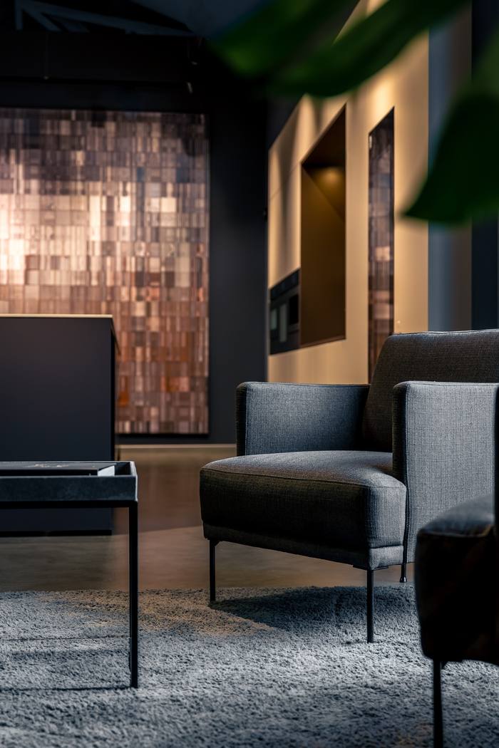 Moody designer armchair interior