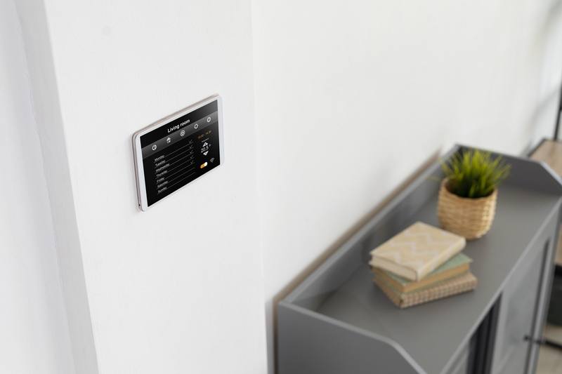 Smart control panel showing a lighting schedule