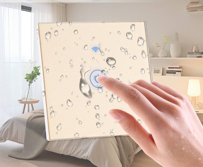 Splash-safe smart switch panel